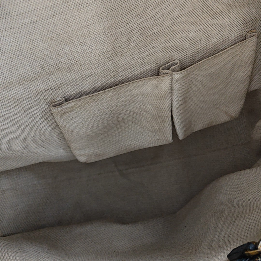Canvas Top Handle Bag Brown