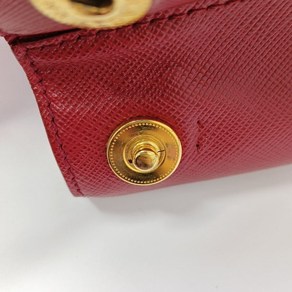 Galleria Large Saffiano Calfskin Red