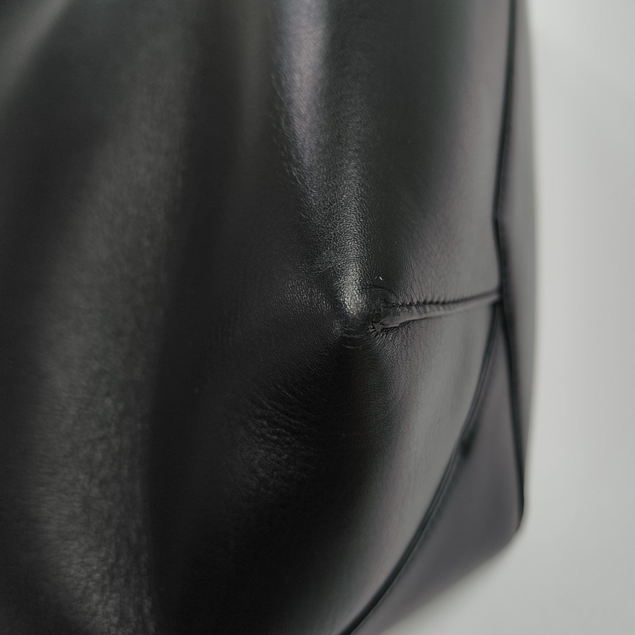 Calfskin Top Handle Bag Black
