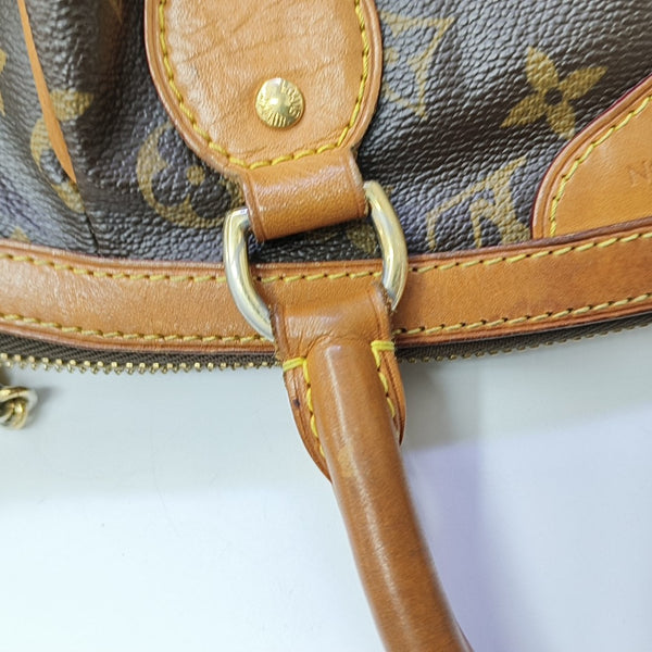 Monogram Coated Canvas Top Handle Bag Brown