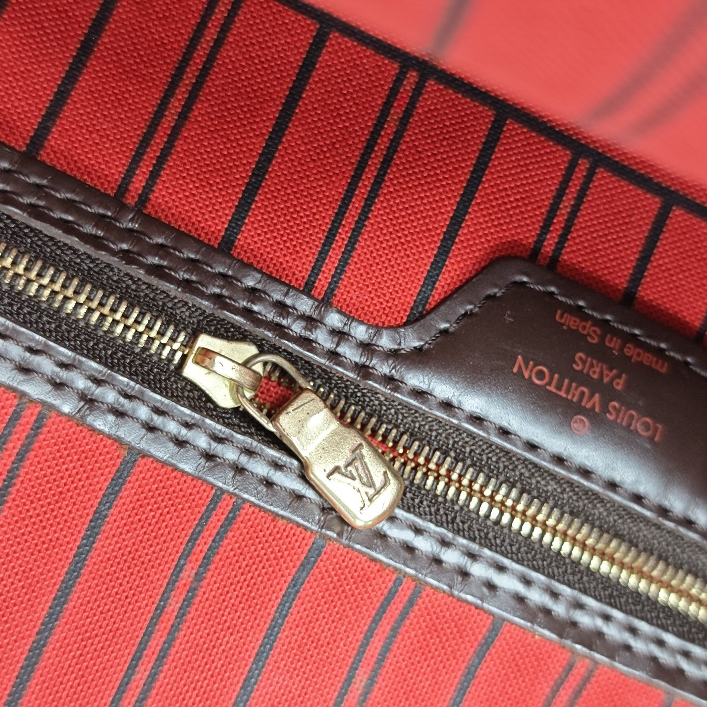 NEVERFULL MM Damier Ebene Coated Canvas Brown