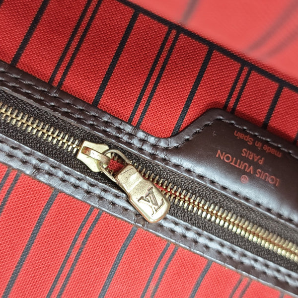 NEVERFULL MM Damier Ebene Coated Canvas Brown