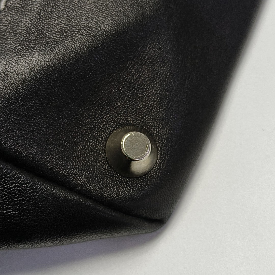 Lambskin Top Handle Bag Black