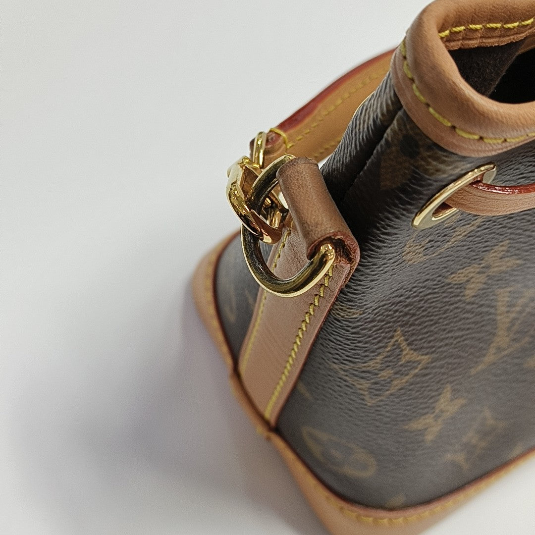 NOÉ Nano Monogram Coated Canvas Brown
