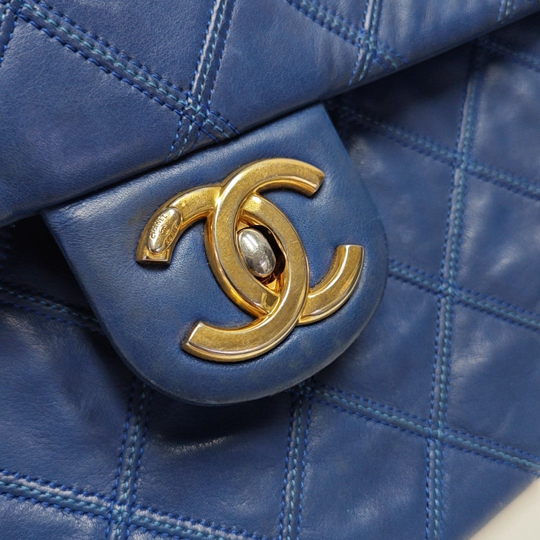Quilted Calfskin Blue