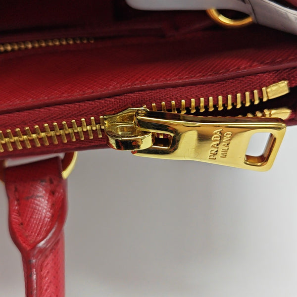 Galleria Large Saffiano Calfskin Red