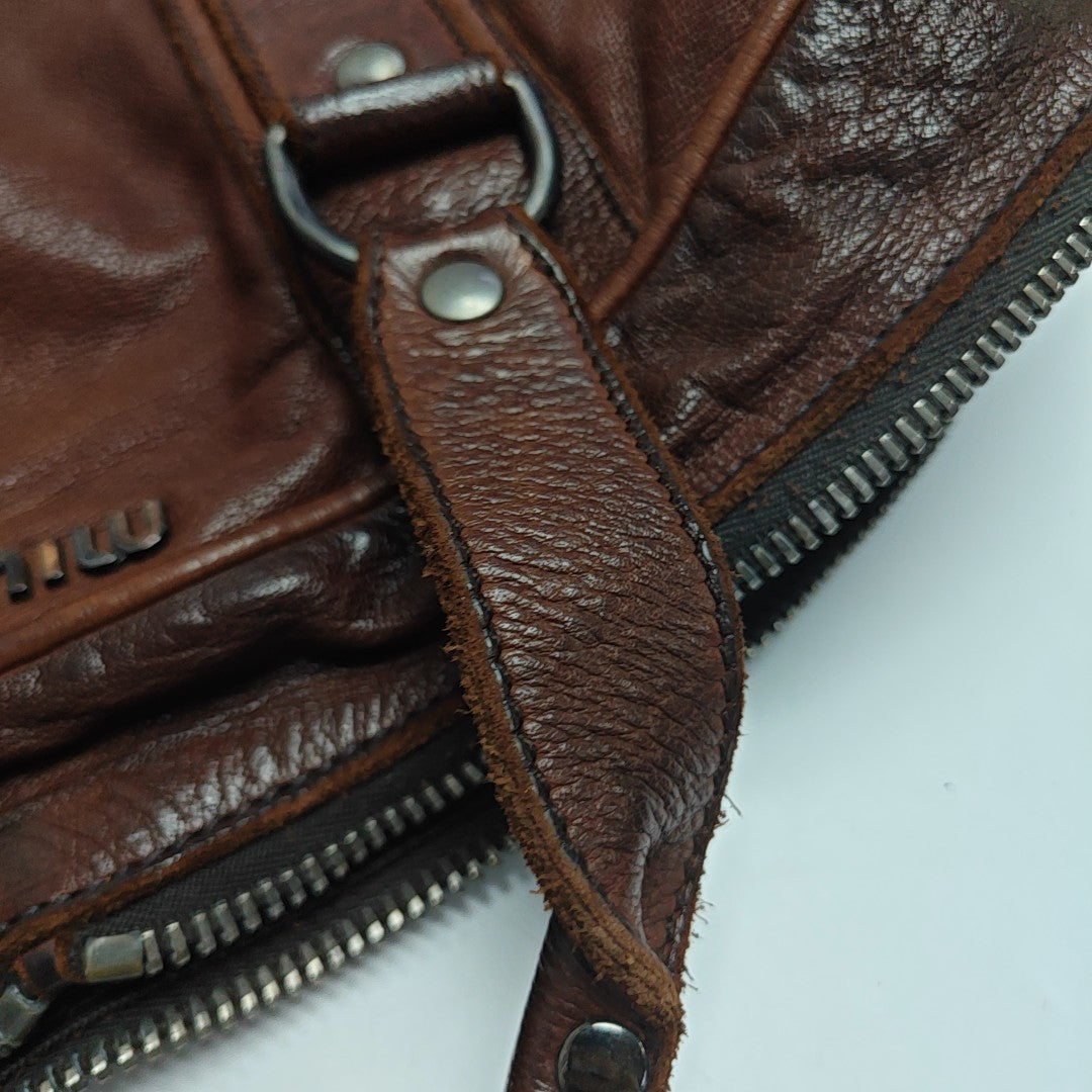 Calfskin Top Handle Bag Red