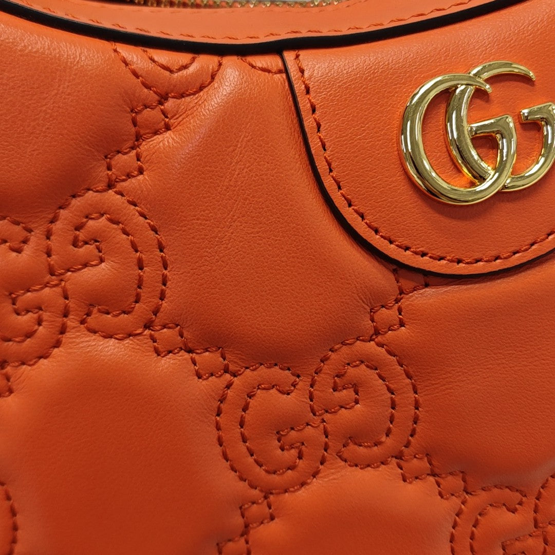 Calfskin Top Handle Bag Orange