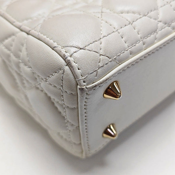 Lady Dior Cannage Lambskin White