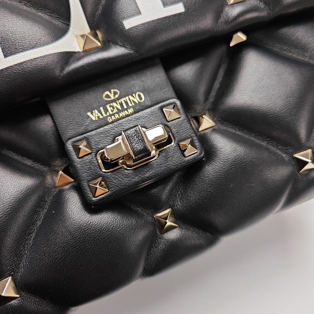 Candystud Quilted Lambskin Black