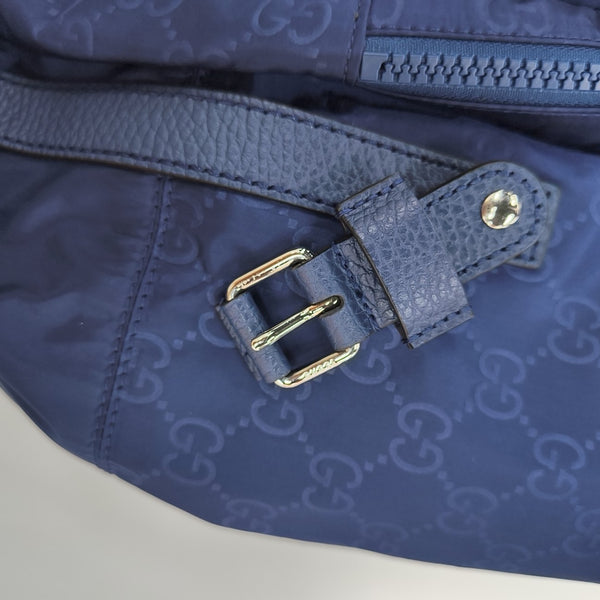 Monogram Nylon Backpack Blue