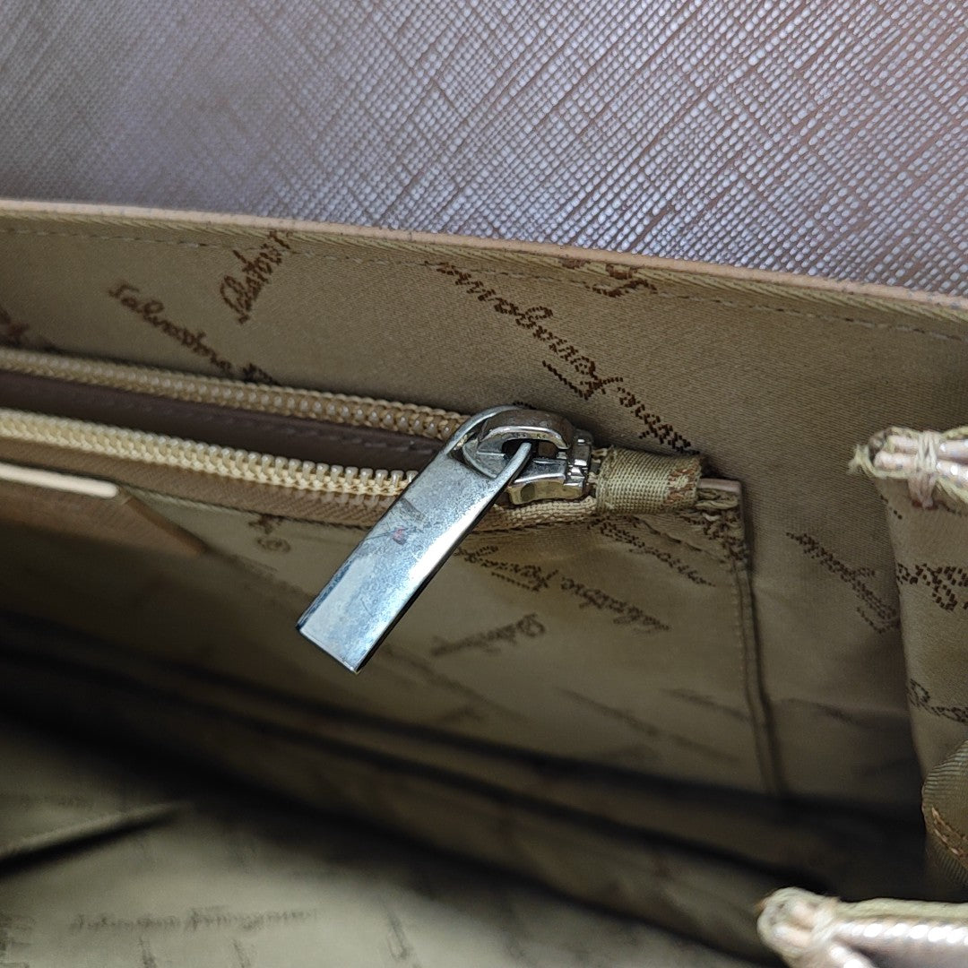 Calfskin Top Handle Bag Pink