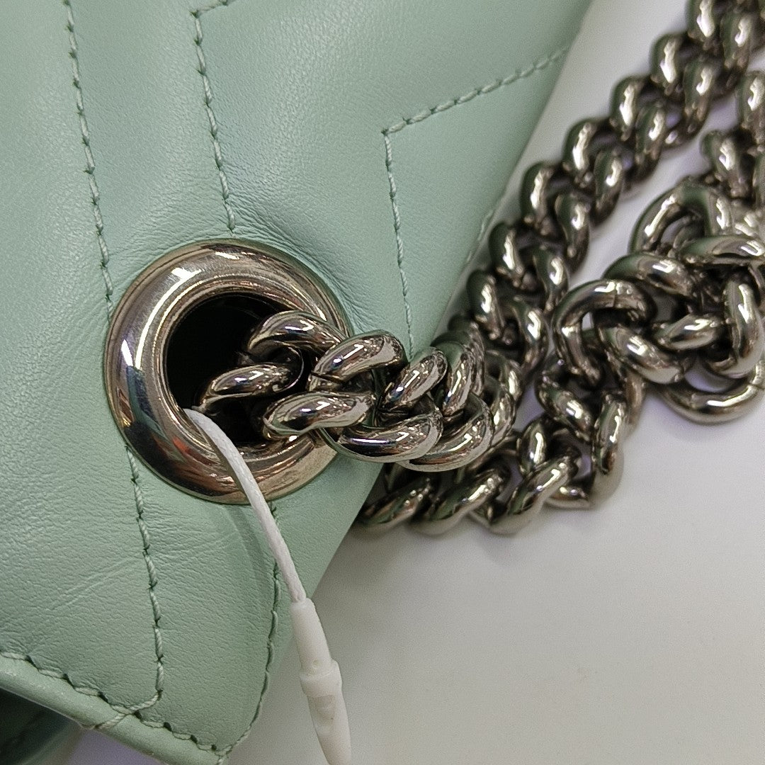 GG Marmont Medium Quilted Calfskin Green
