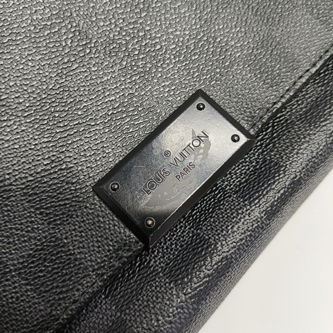 DISTRICT MM Damier Graphite Coated Canvas Gray