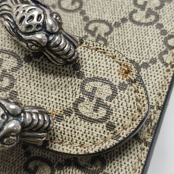 Dionysus Small Monogram Coated Canvas Beige