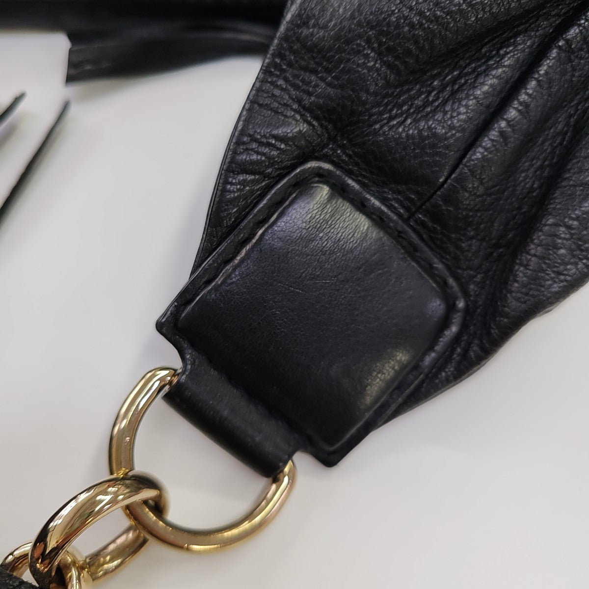 Calfskin Top Handle Bag Black