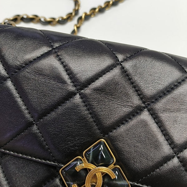 WOC Quilted Lambskin Black