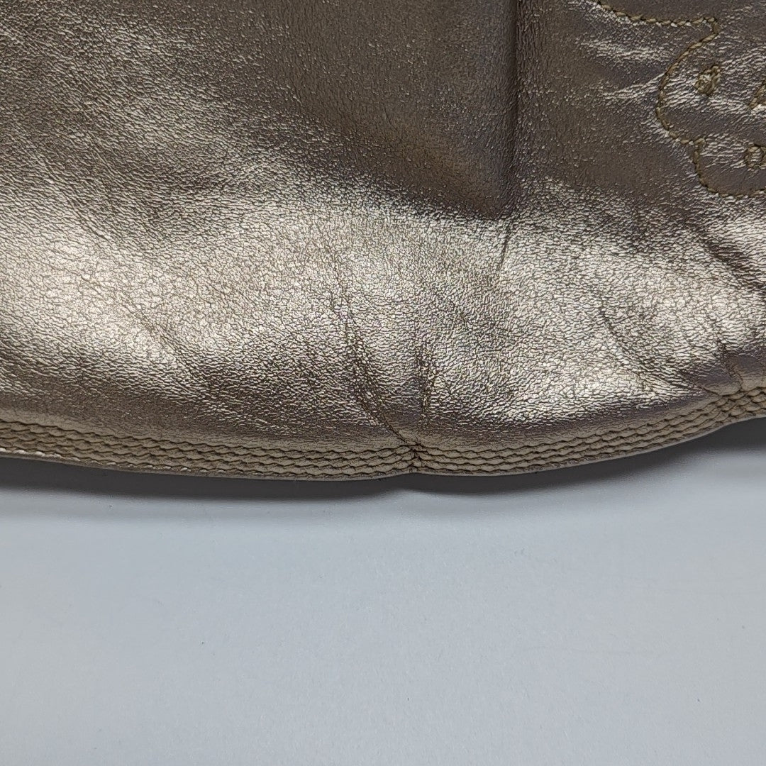 Lambskin Top Handle Bag Beige