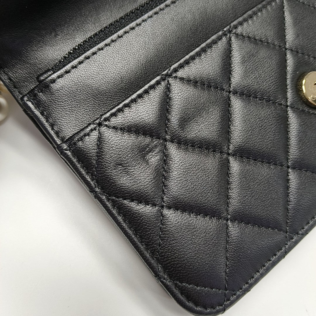 WOC Quilted Lambskin Black
