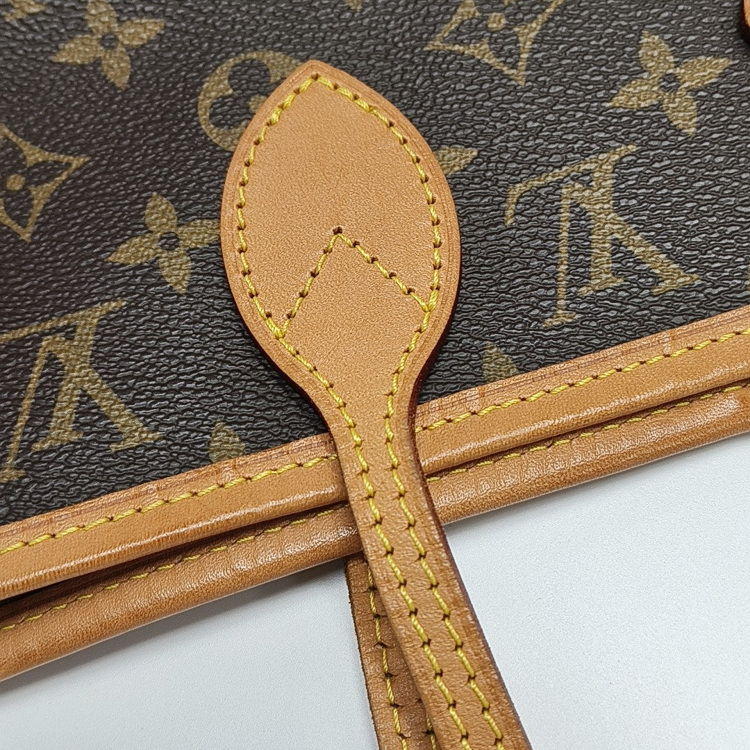 NEVERFULL MM Monogram Coated Canvas Brown