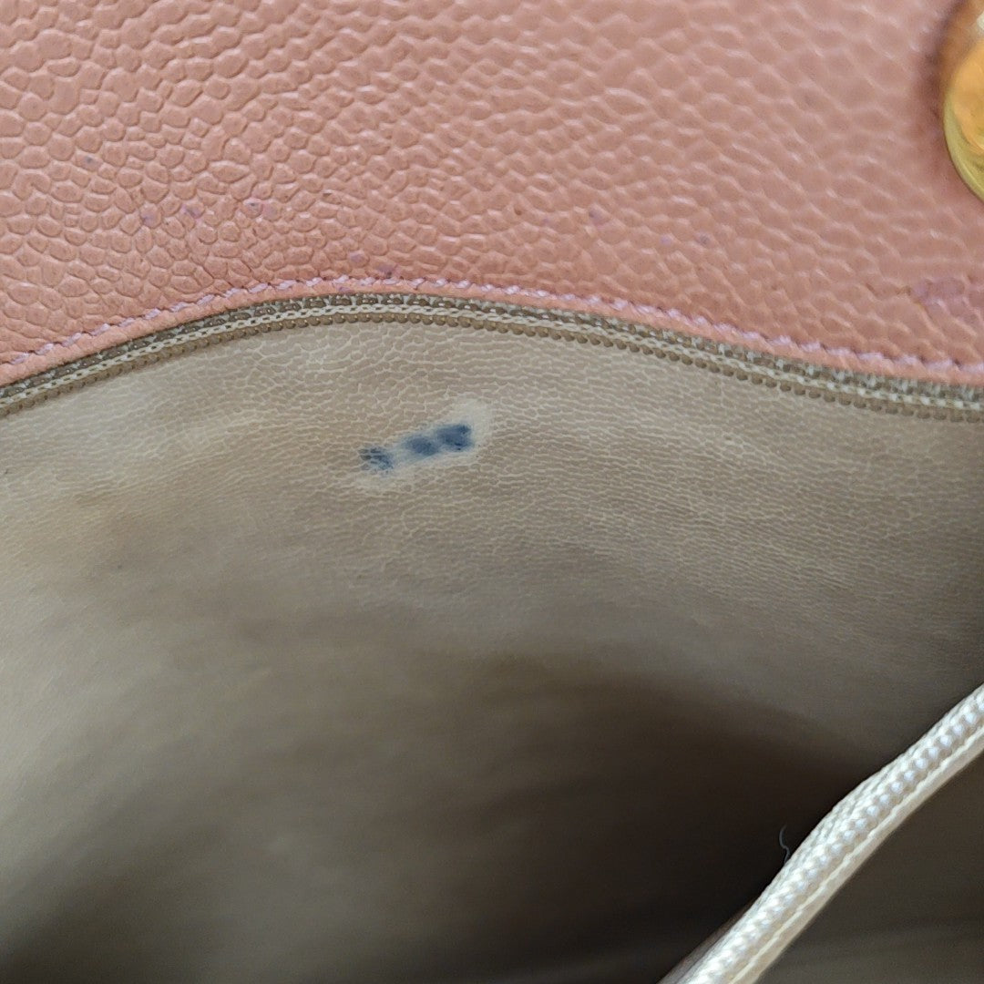 Grained Calfskin Tote Bag Pink