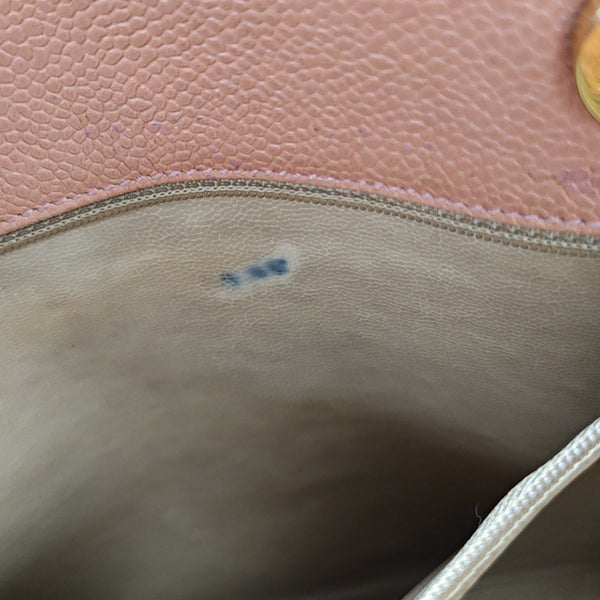 Grained Calfskin Tote Bag Pink