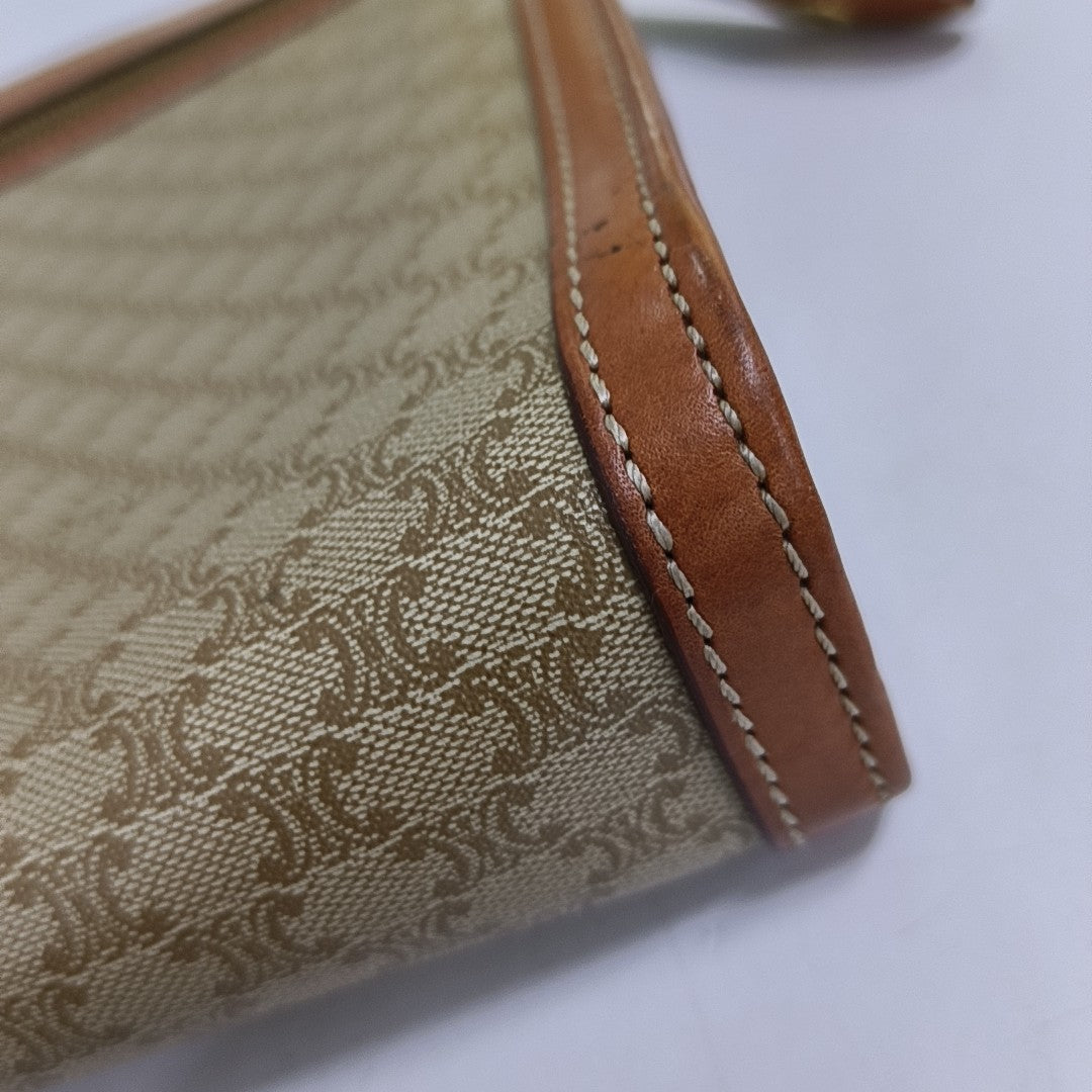MACADAM CLUTCHES Coated Canvas Brown