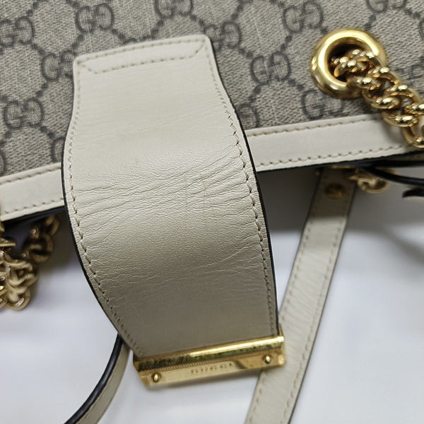 Padlock Small Monogram Coated Canvas Beige