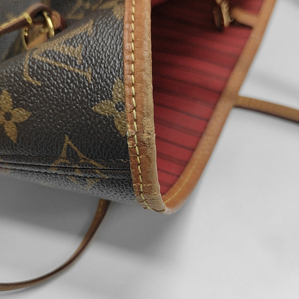 NEVERFULL MM Monogram Coated Canvas Brown