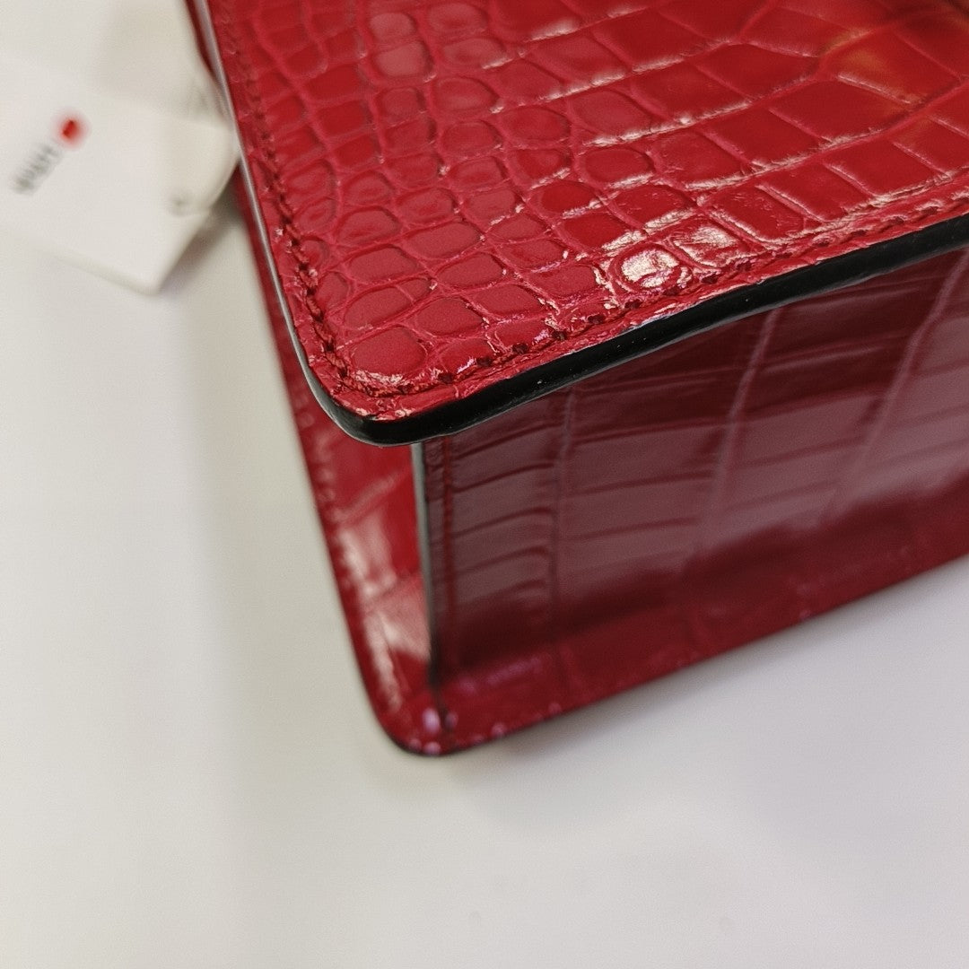 Sylvie Mini Crocodile Red