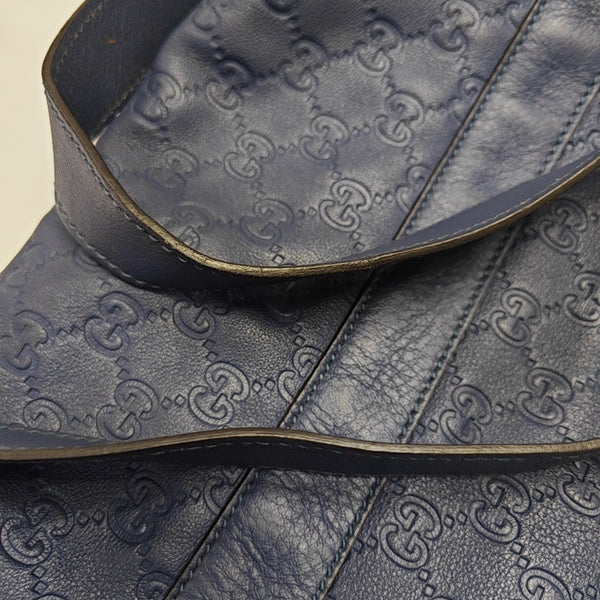 Monogram Calfskin Shoulder Bag Blue