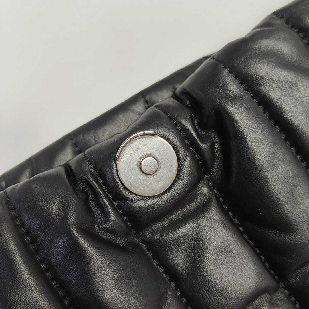 BB Quilted Calfskin Black