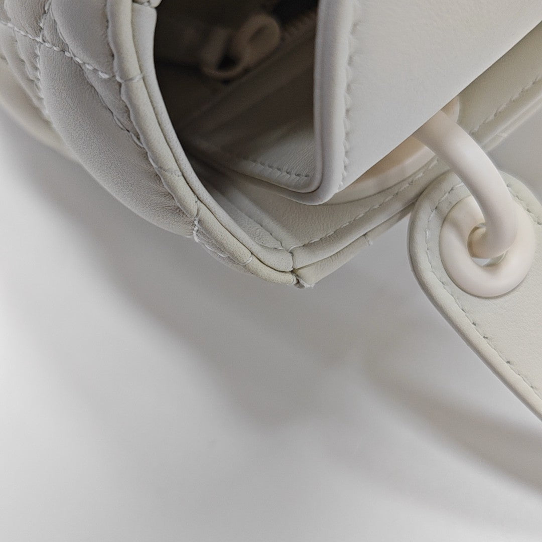 Lady Dior Mini Cannage Lambskin White