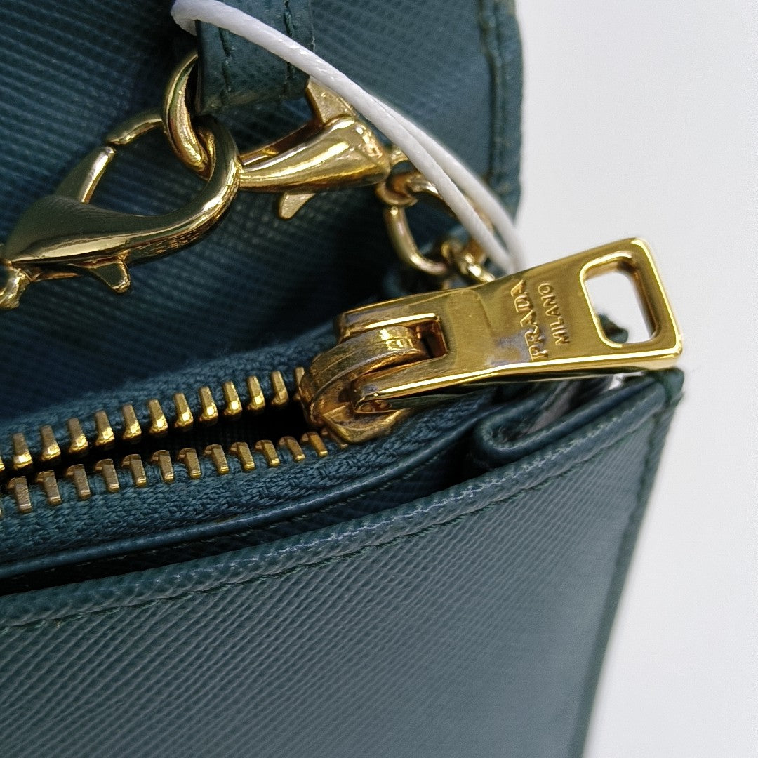 Saffiano Calfskin Shoulder Bag Green