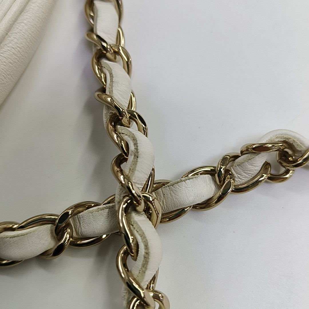 TRENDY CC Quilted Lambskin White