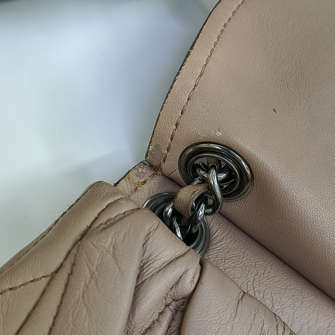 Lambskin Shoulder Bag Brown