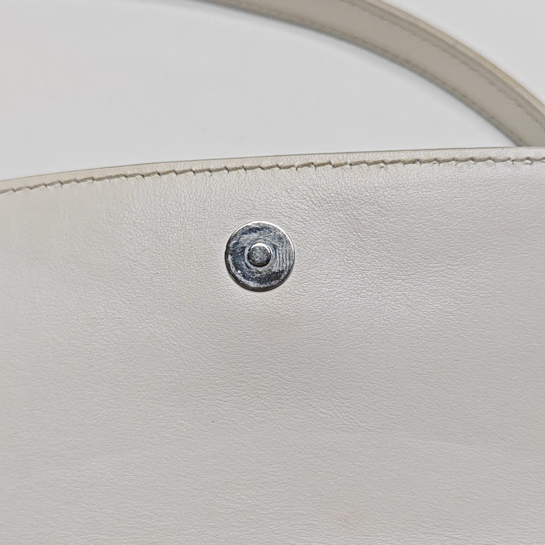 Cleo Saffiano Calfskin White