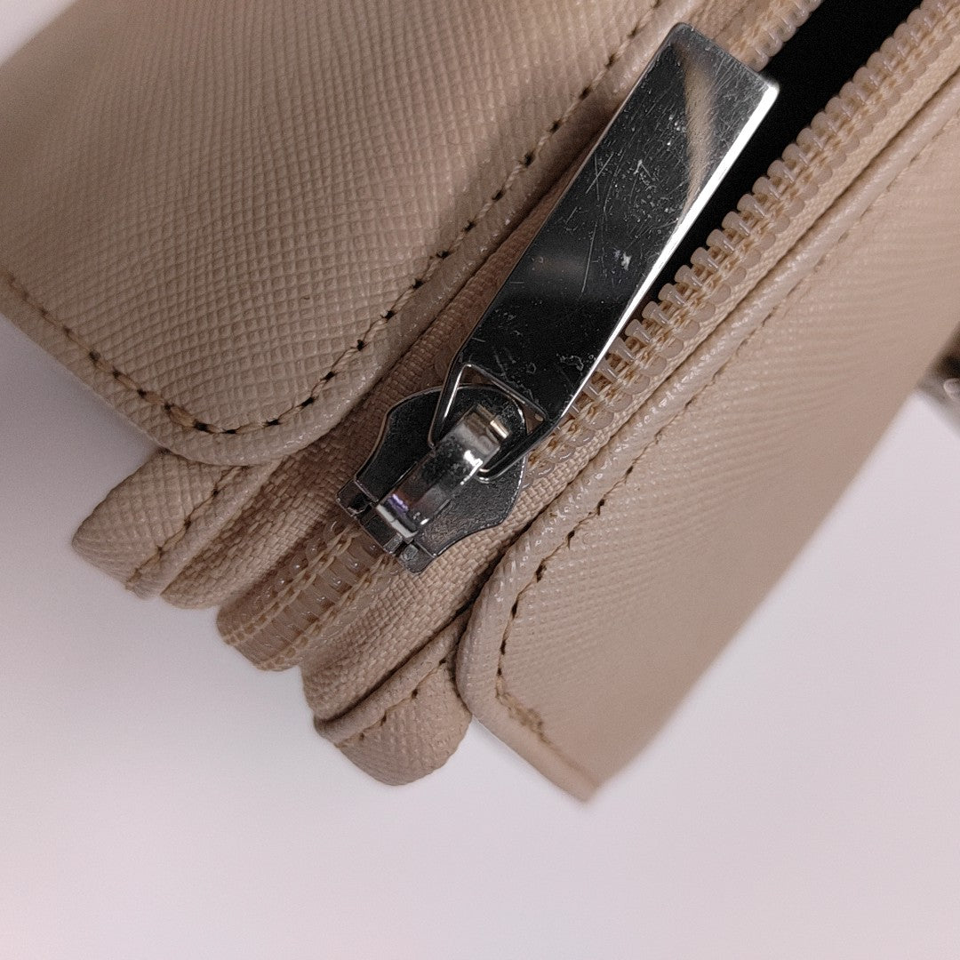 Calfskin Top Handle Bag Beige