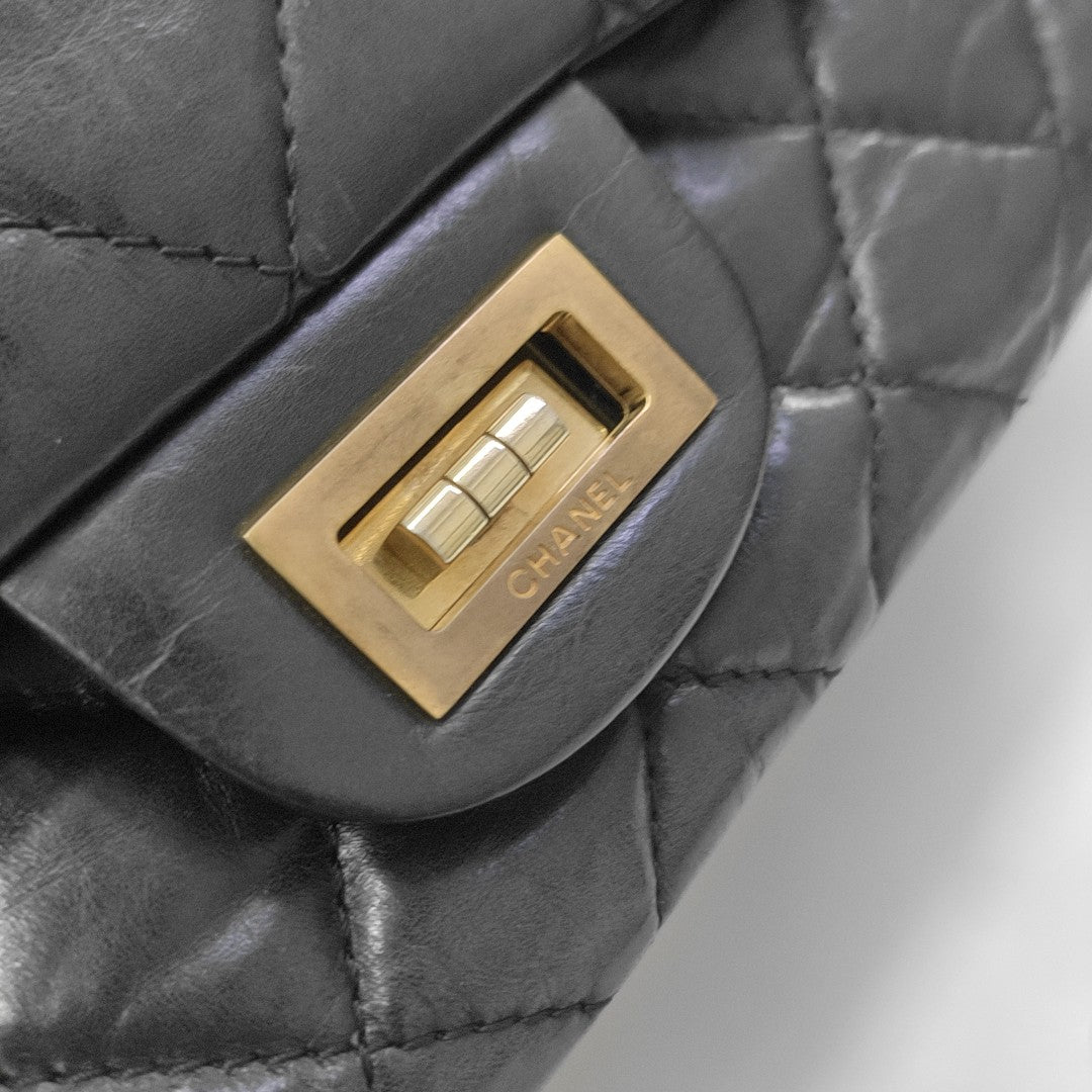 2.55 227 Quilted Calfskin Black