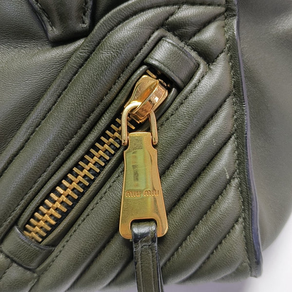Quilted Lambskin Shoulder Bag Green