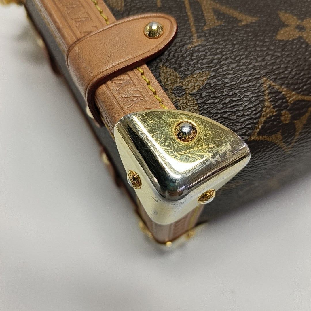 SIDE TRUNK MM Monogram Coated Canvas Brown