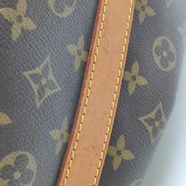 KEEPALL 50 Monogram Coated Canvas Brown