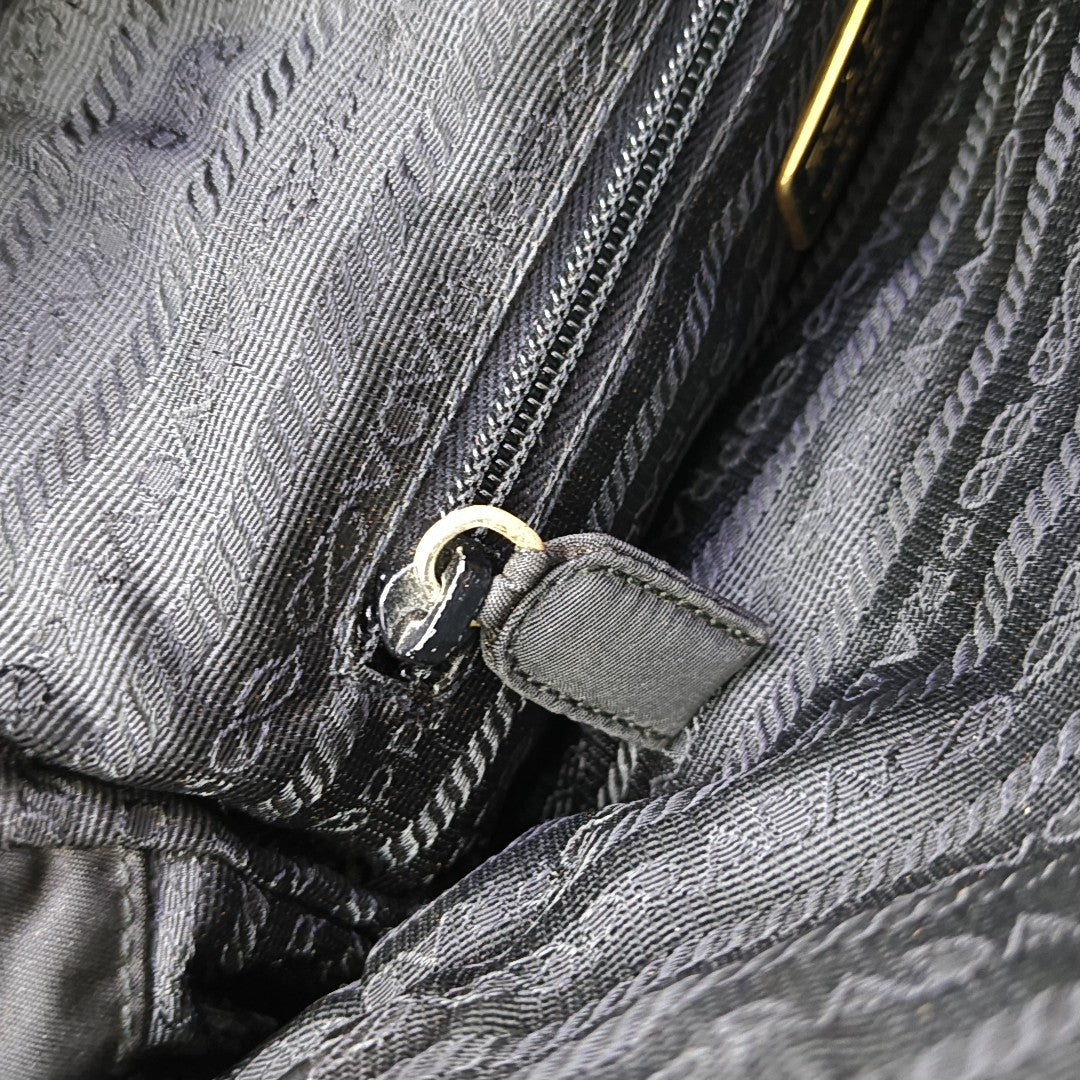 Nylon Quilted Nylon Black