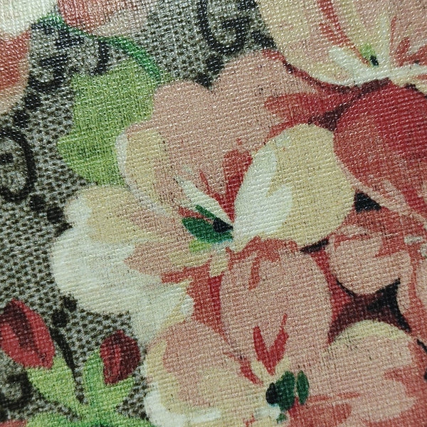 GG Blooms Monogram Coated Canvas Beige