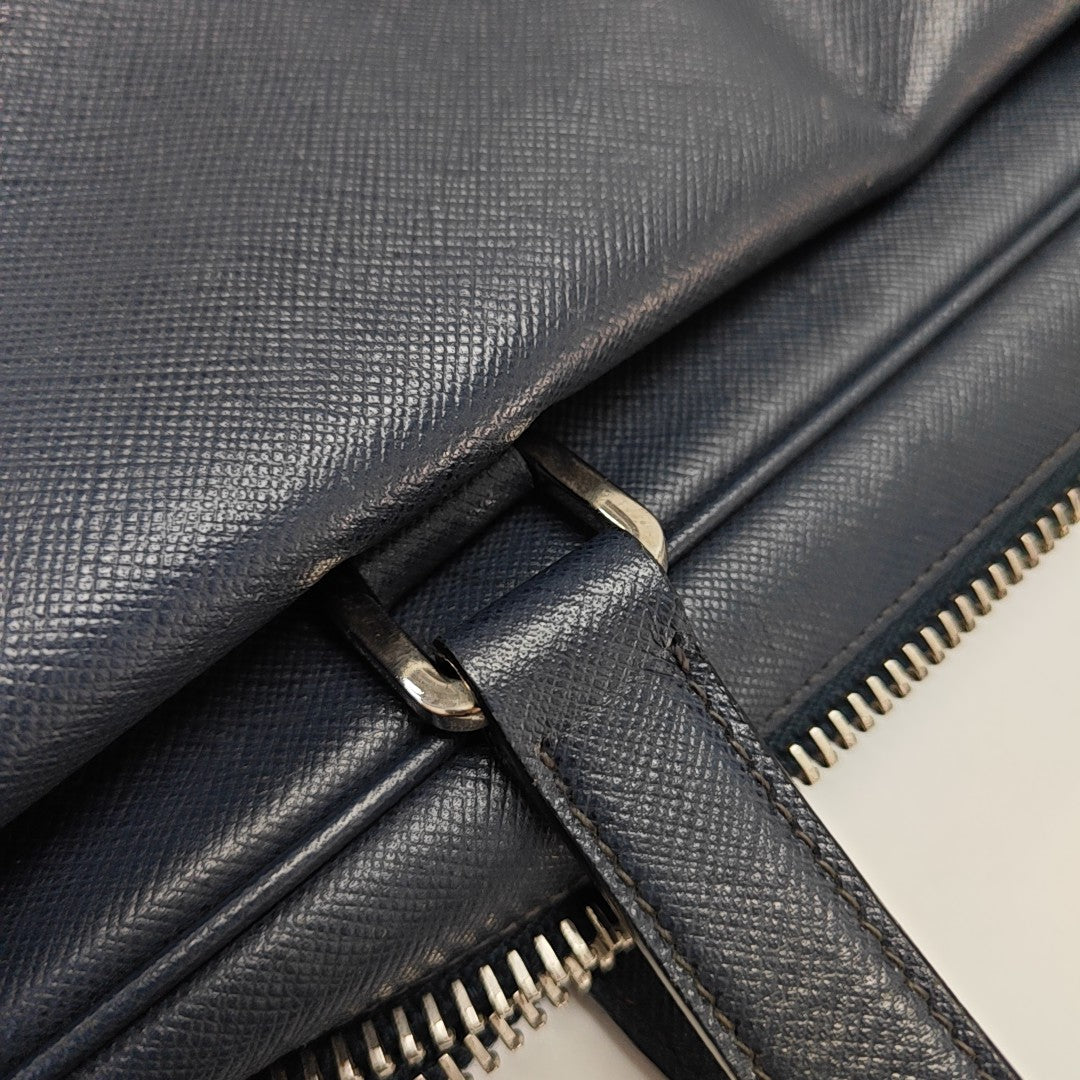Calfskin Top Handle Bag Blue