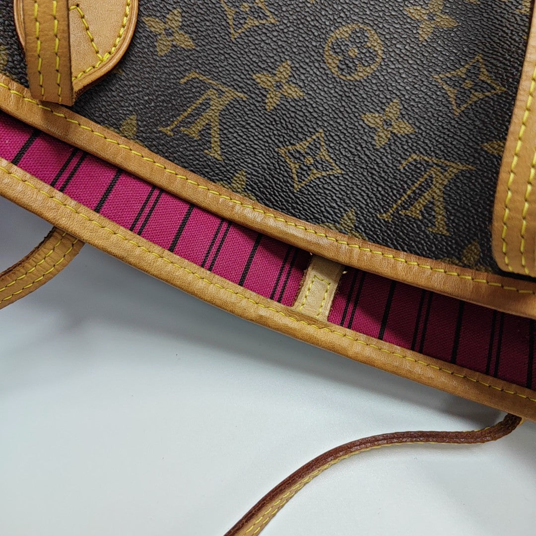 NEVERFULL MM Monogram Coated Canvas Brown