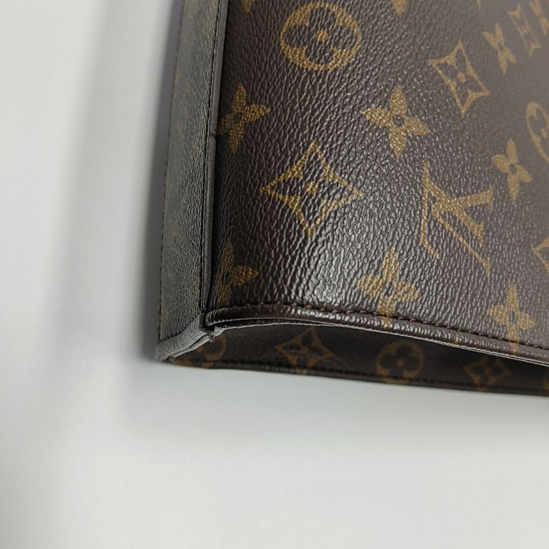 SAC PLAT MM Monogram Coated Canvas Brown