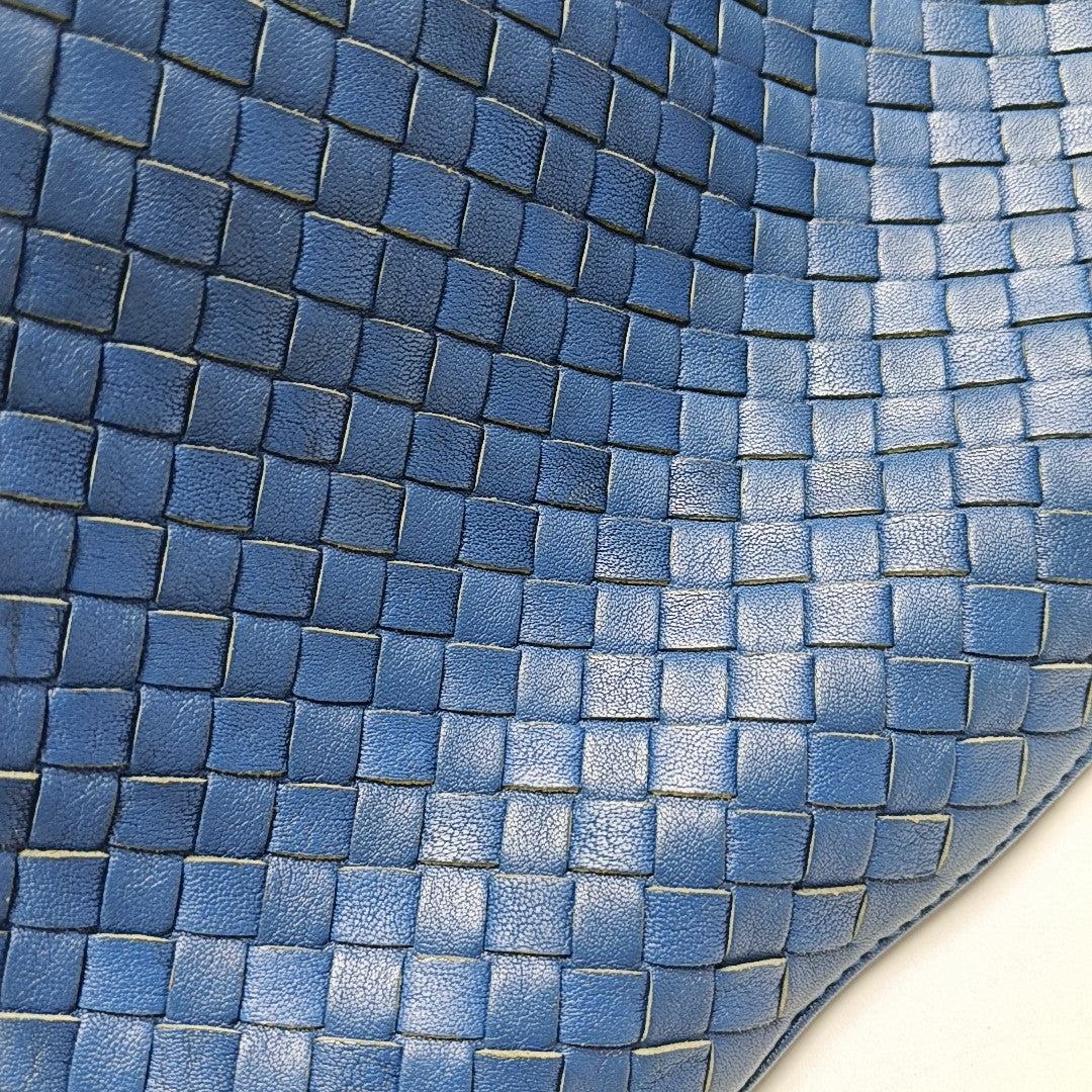 Bolso Tote de Piel de Cordero Azul