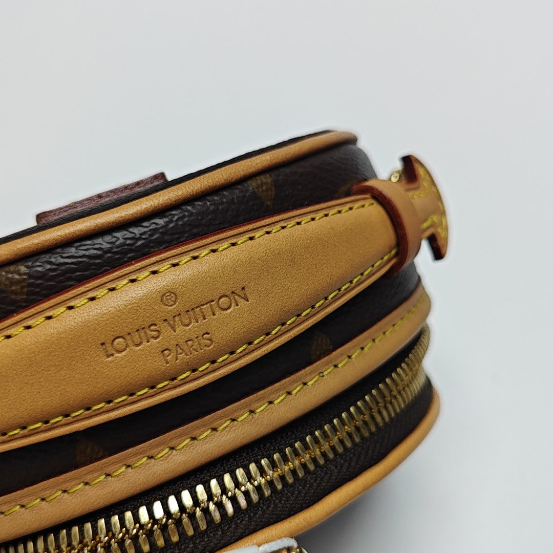 BOITE CHAPEAU Mini Monogram Coated Canvas Brown