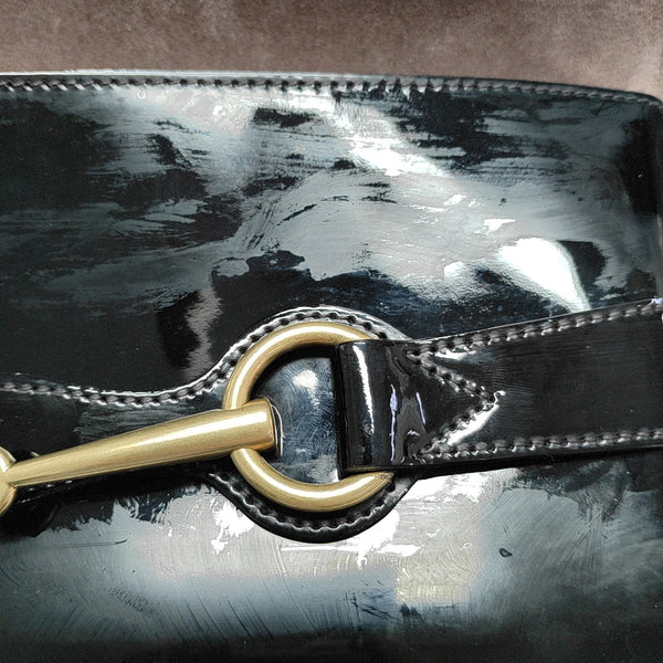 Bright Bit Patent Leather Black